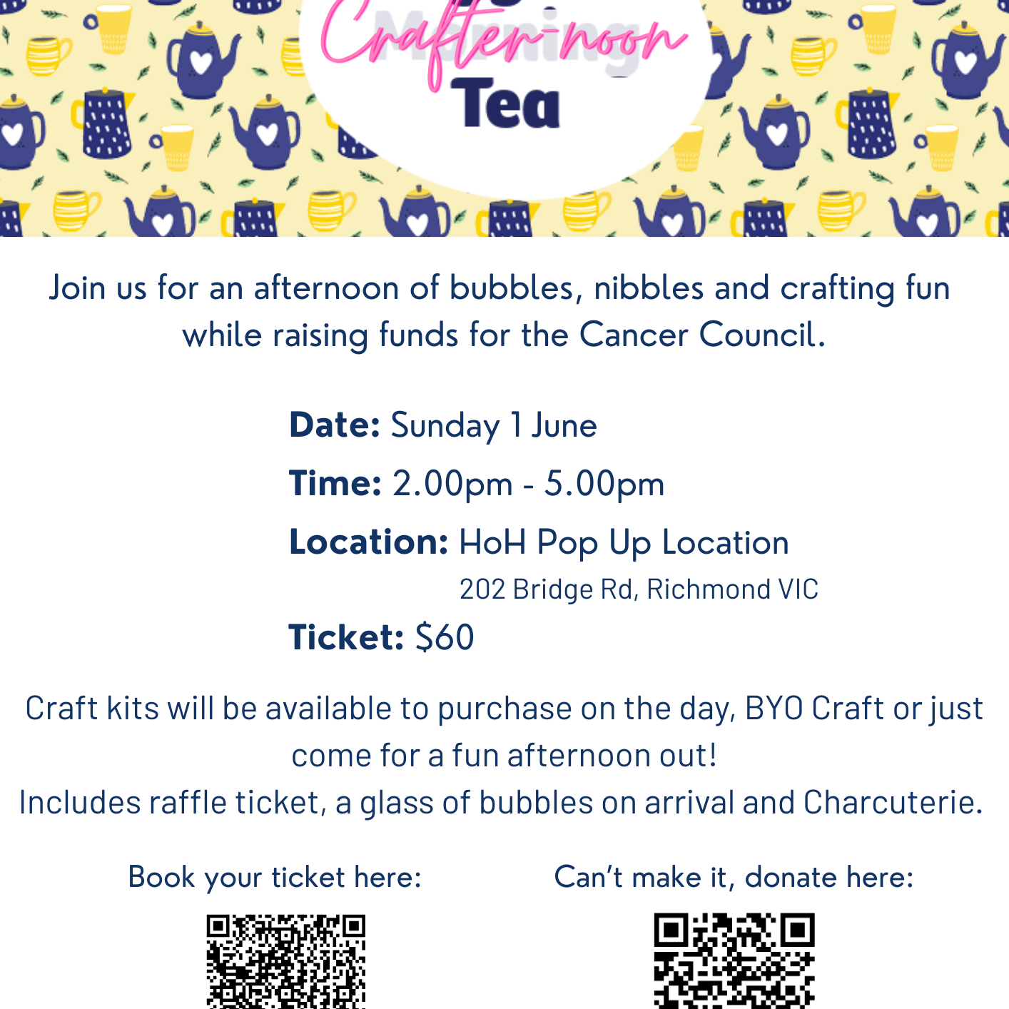 Join House of Handmade for Australia's Biggest Crafter-noon Tea!
