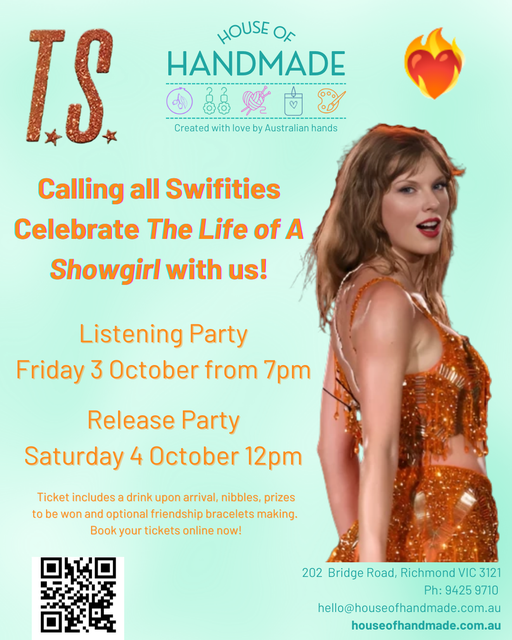 Celebrate Taylor Swift's TS12 "The Life of a Showgirl" with the House of Handmade!