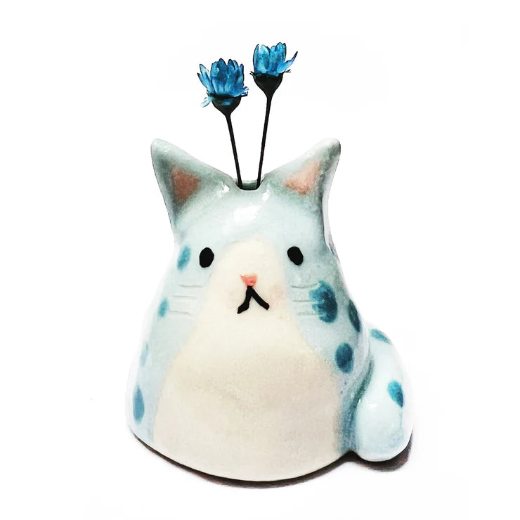 Mini Ceramic Cat Vases