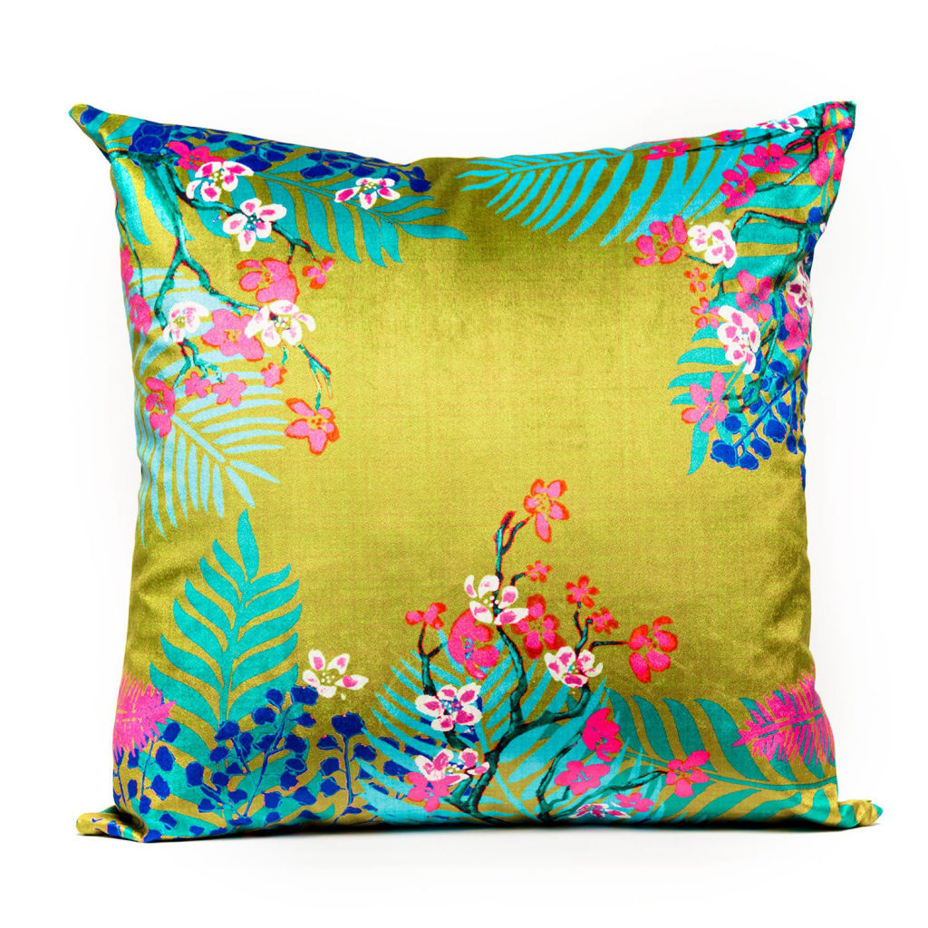 Floral Velvet Printed Cushions
