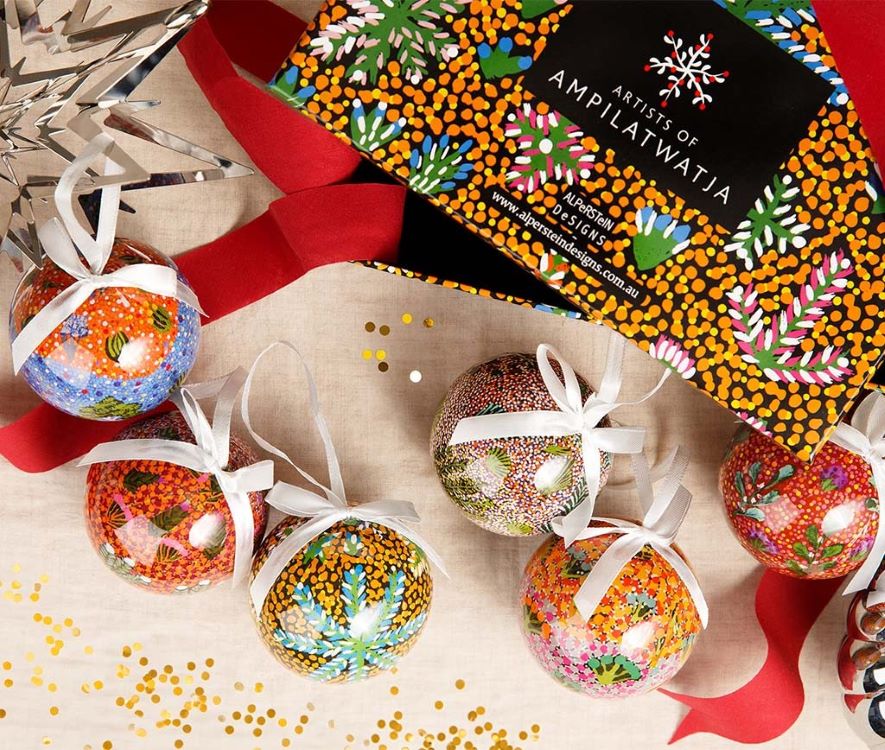 Aboriginal Art Christmas Baubles 6 Pack