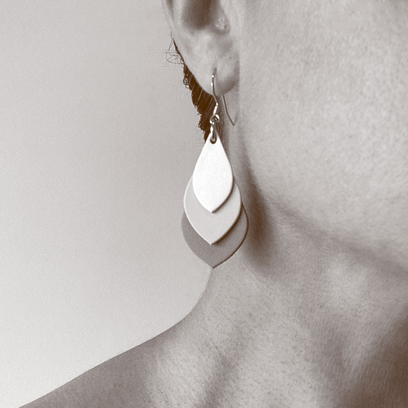 Handmade Leather Earrings - Teardrops