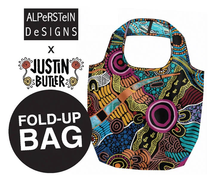 Aboriginal Art Fold Up Shopping Bag