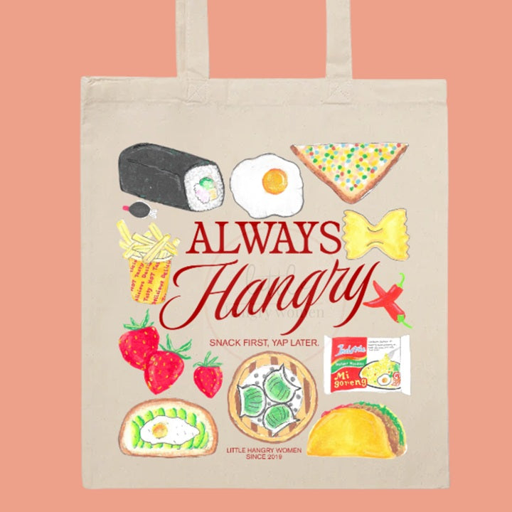 Foodie 'Always Hangry' Tote Bag by Little Hangry Women