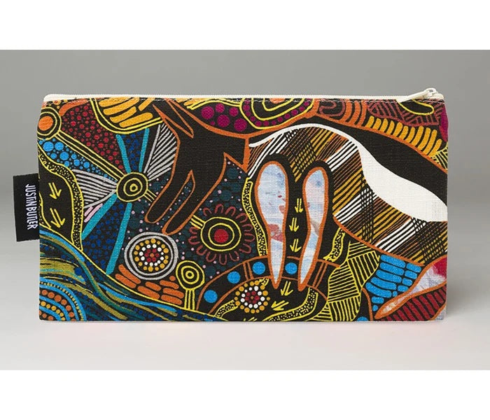 Indigenous Art Cotton Zip Pouch