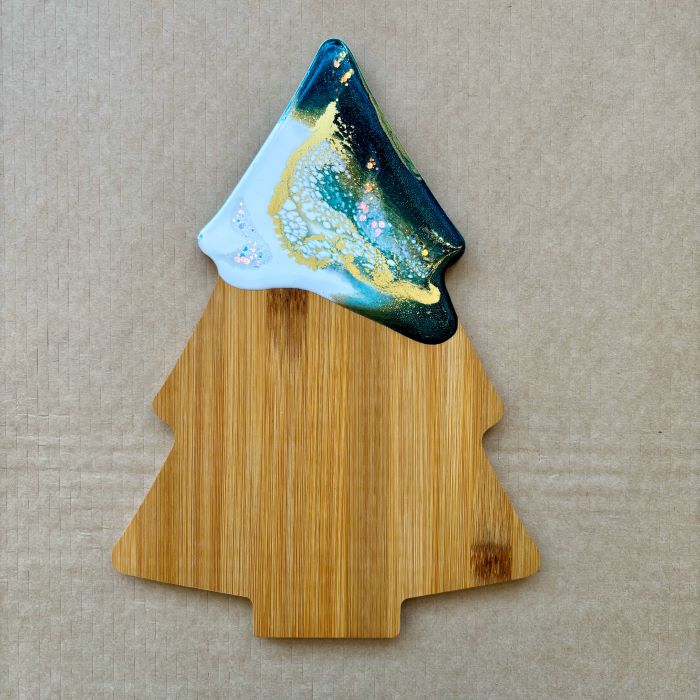 Christmas Tree Resin Cheese Boards