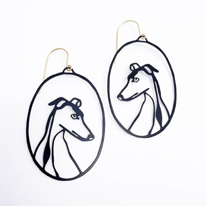 Handmade Recycled Metal Animal Earrings - BLACK