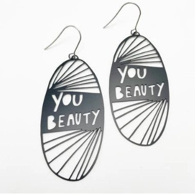 Word earrings new arrivals