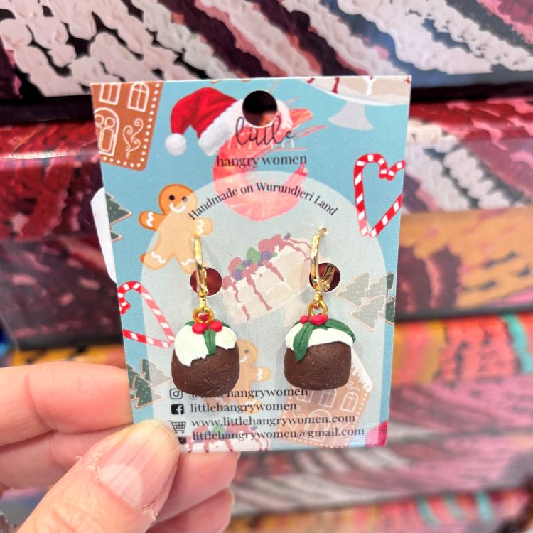 Handmade Foodie Christmas Earrings