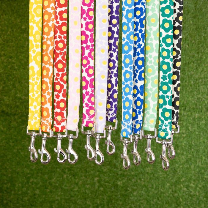 Handmade Dog Collar's & Leashes - Flower Collection