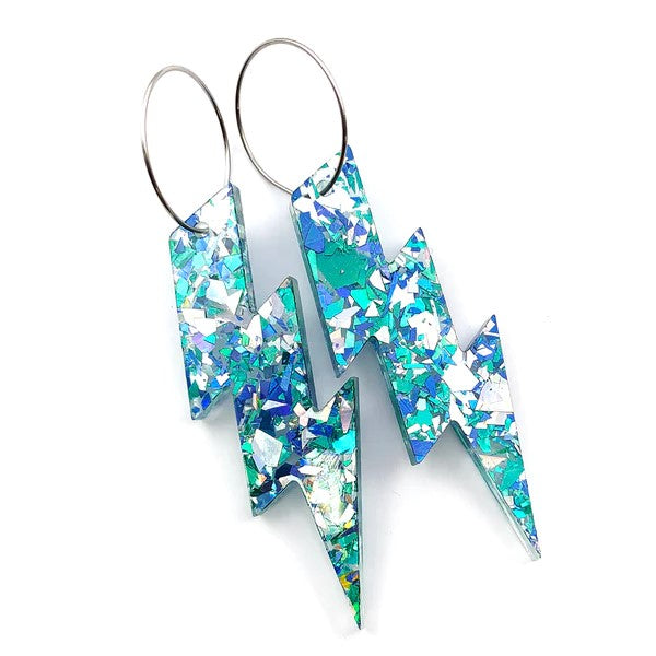 Wam Bam Lightning Glitter Earrings