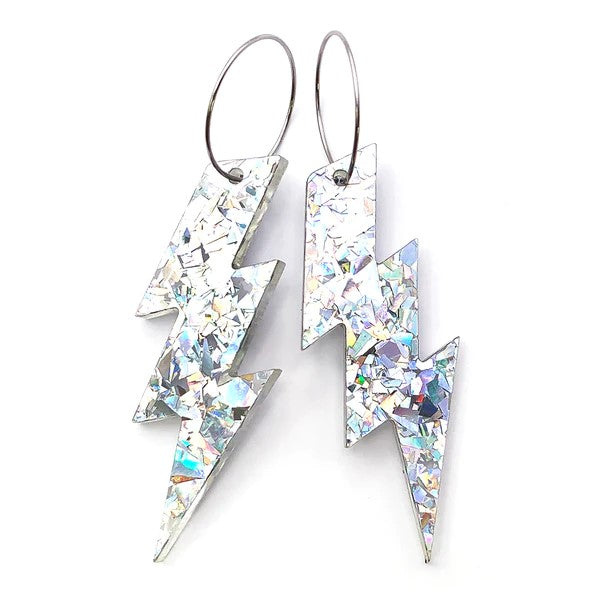 Wam Bam Lightning Glitter Earrings