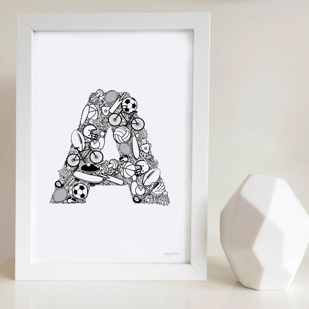 Sporty Alphabet Print