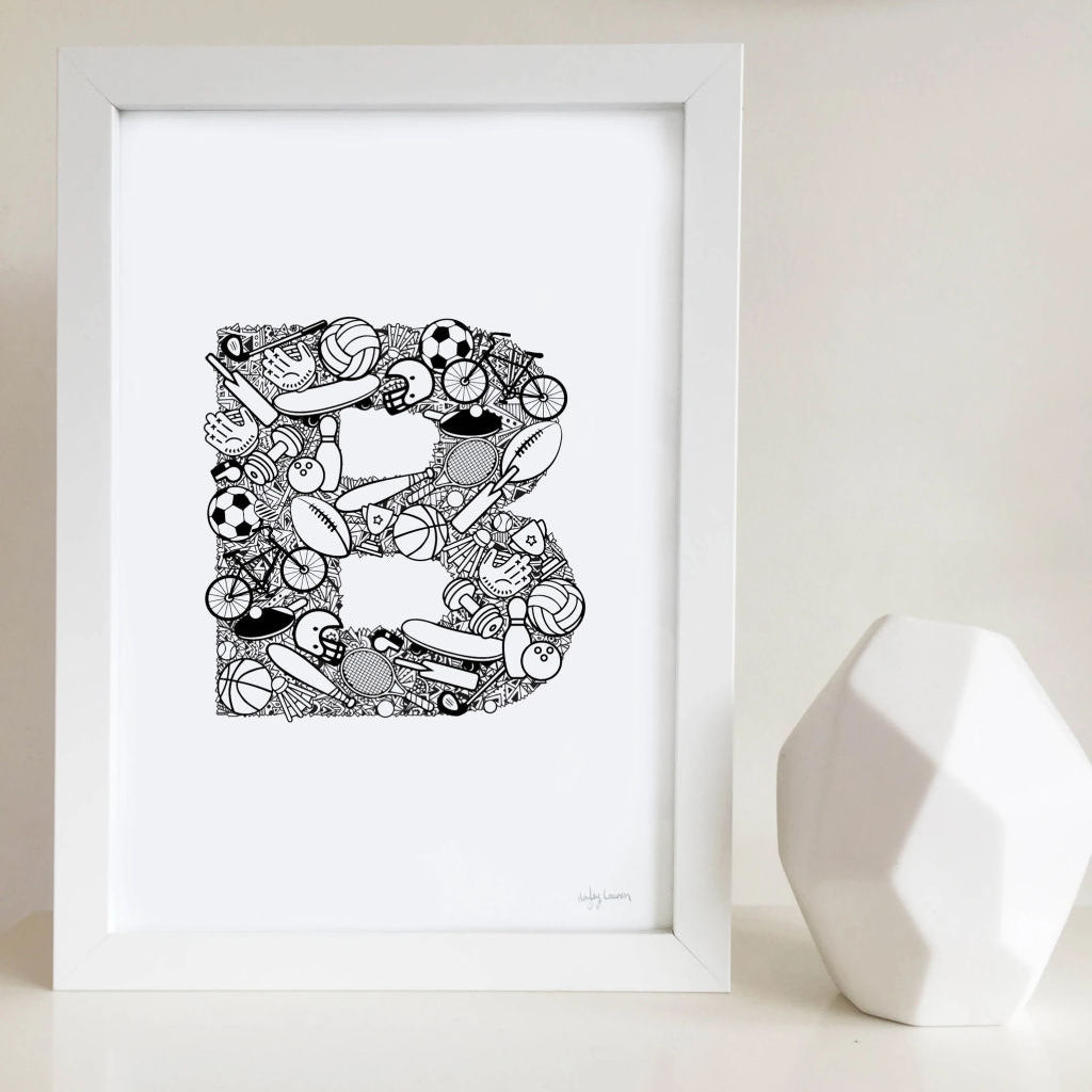 Sporty Alphabet Print