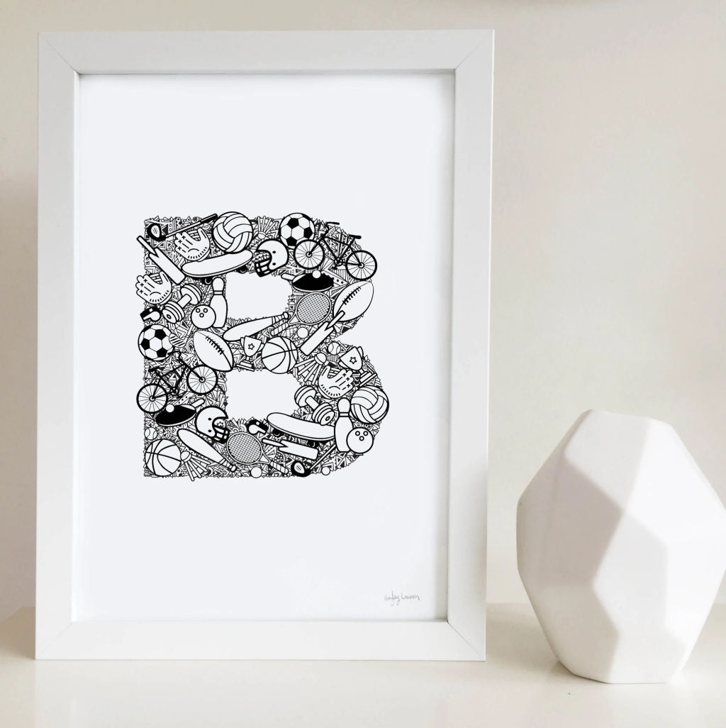 Sporty Alphabet Print