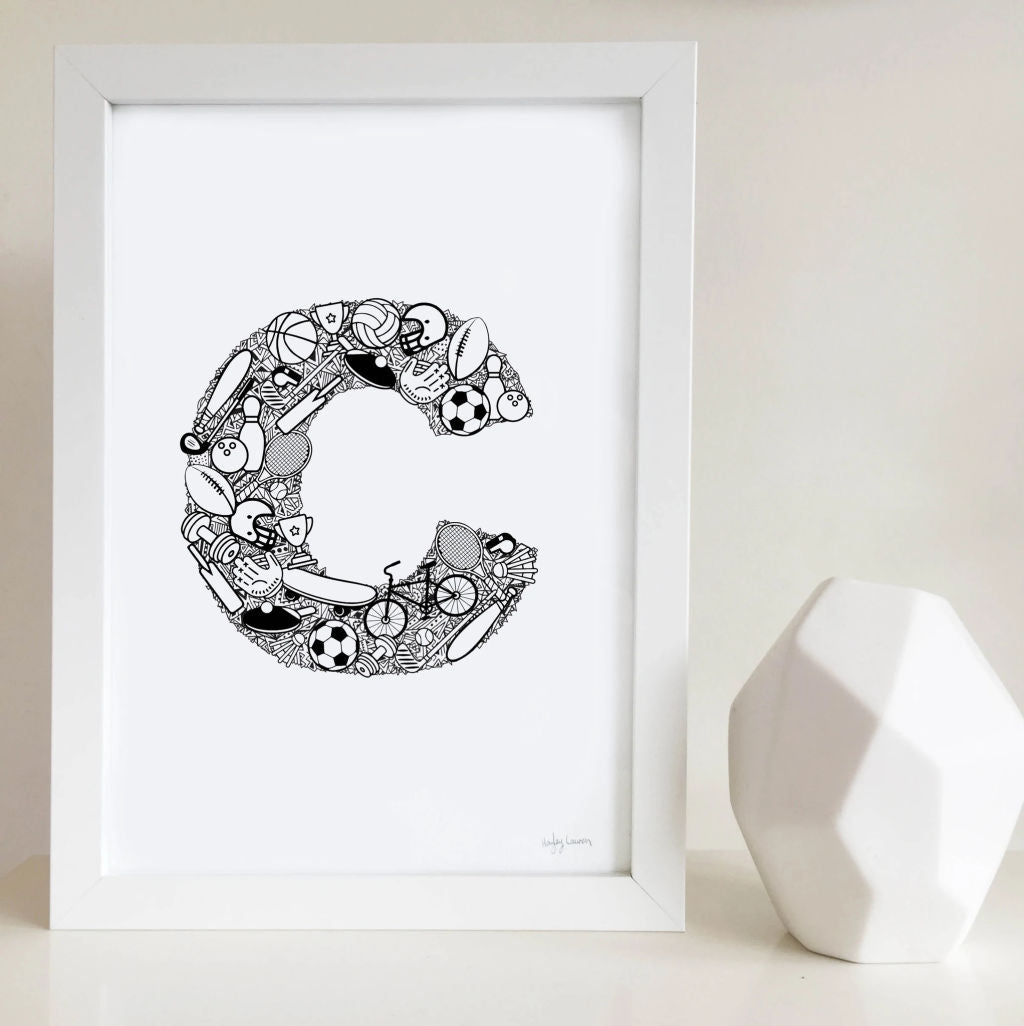 Sporty Alphabet Print