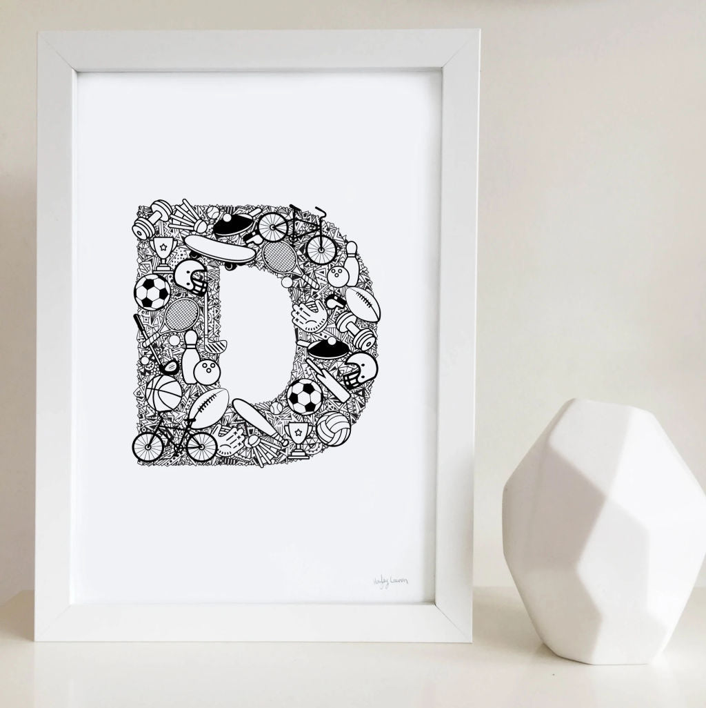 Sporty Alphabet Print