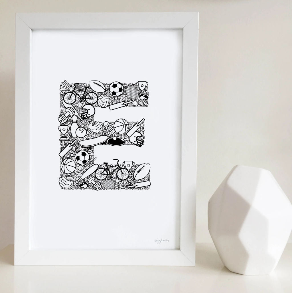 Sporty Alphabet Print