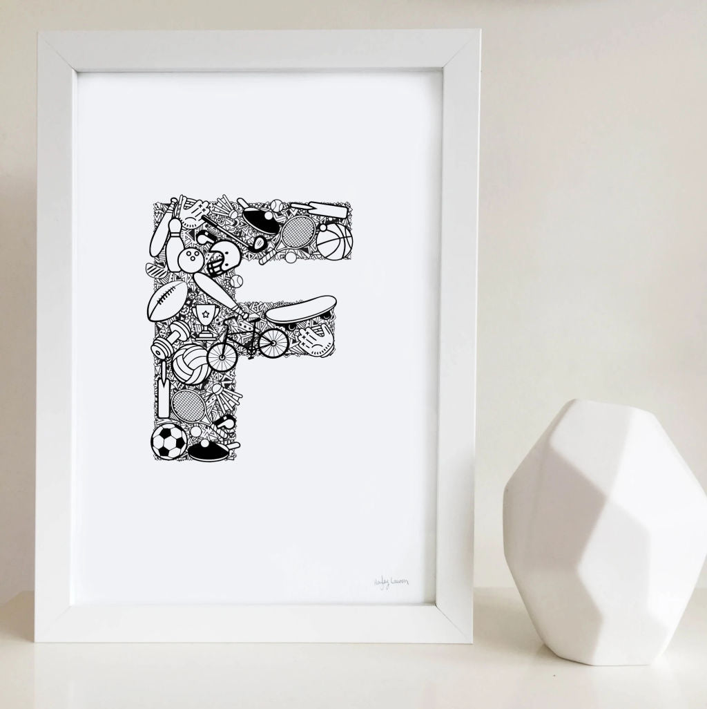 Sporty Alphabet Print