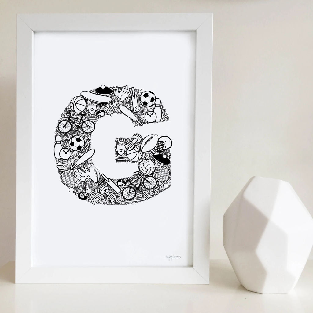 Sporty Alphabet Print