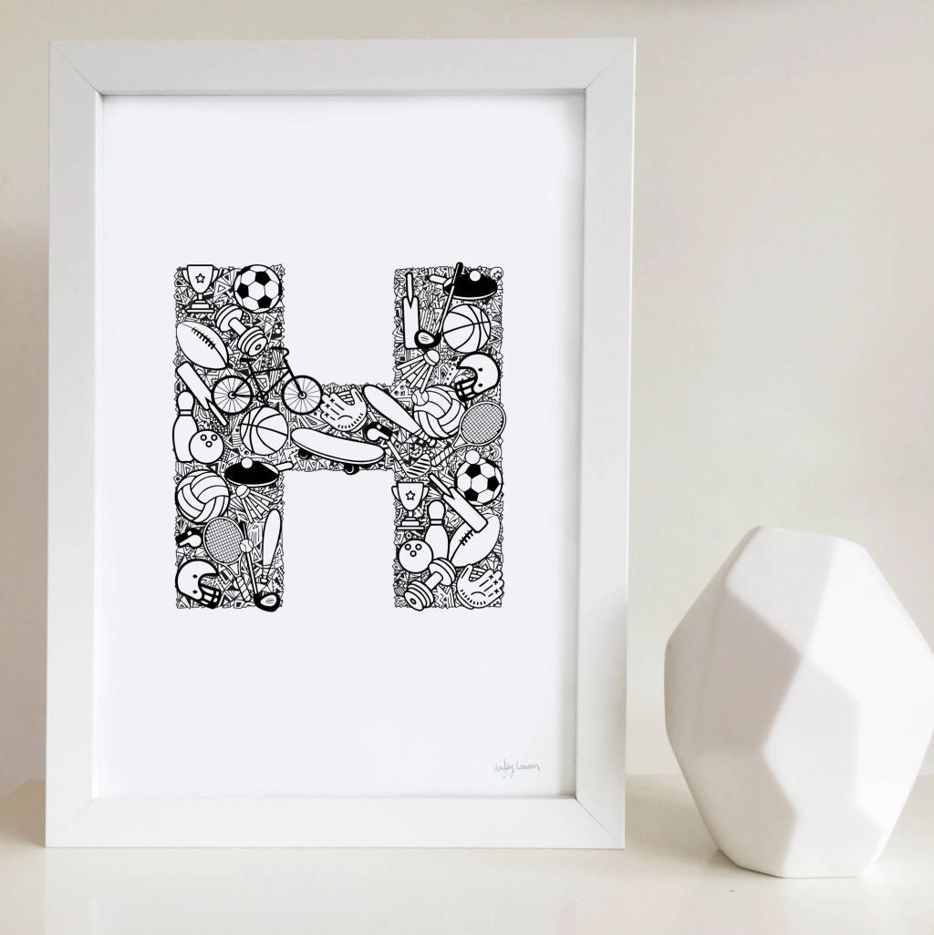 Sporty Alphabet Print