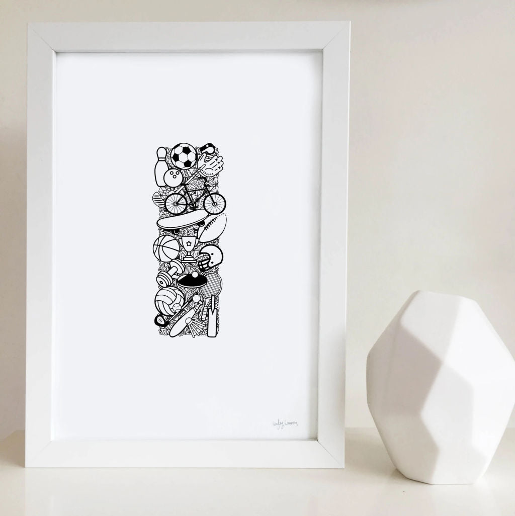 Sporty Alphabet Print