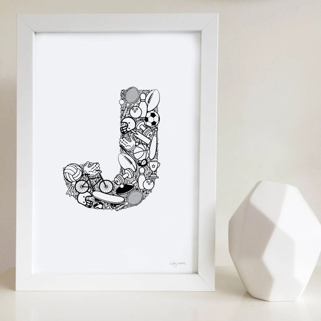 Sporty Alphabet Print