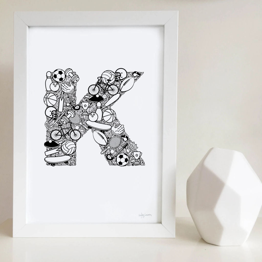 Sporty Alphabet Print