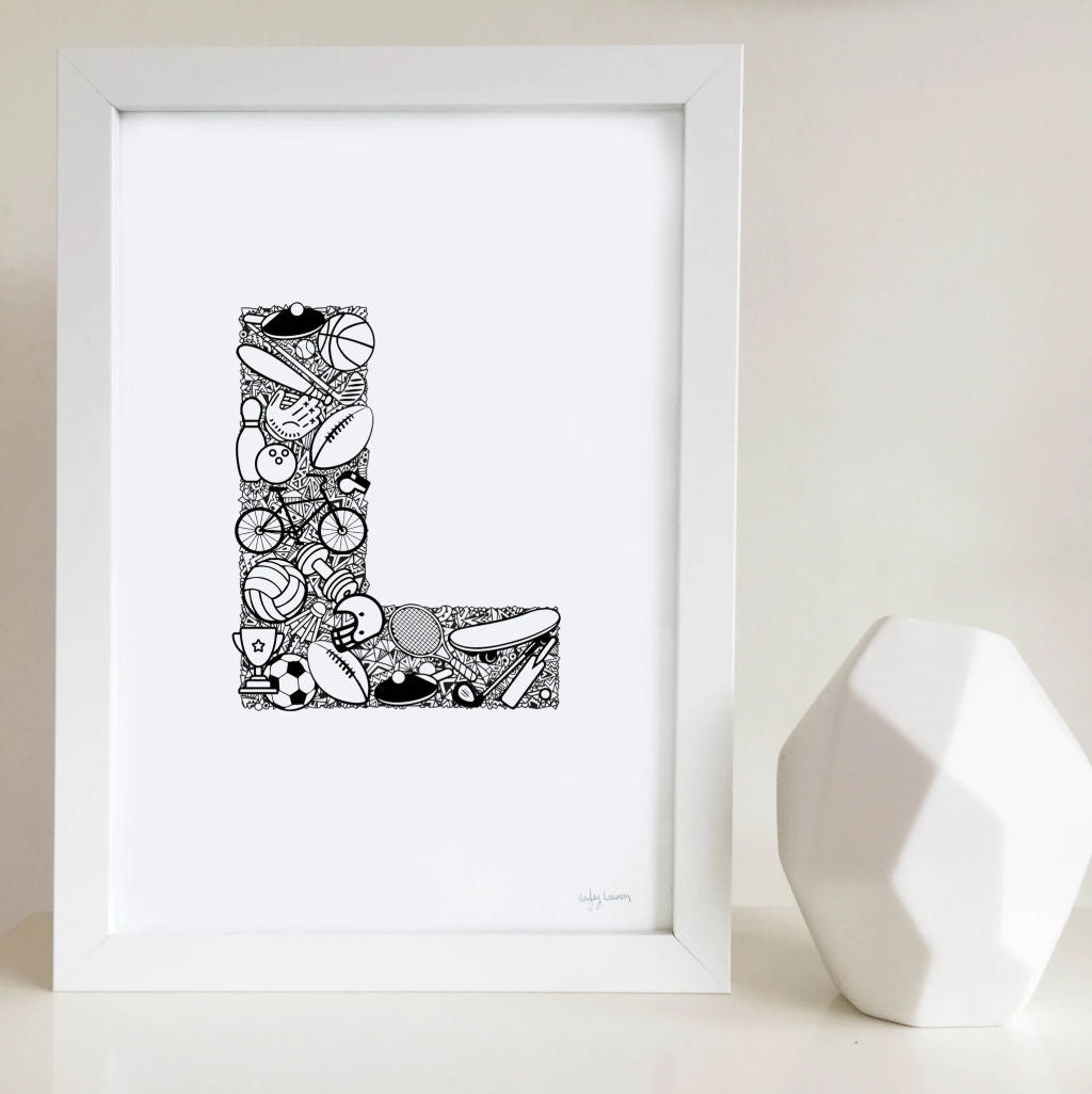 Sporty Alphabet Print