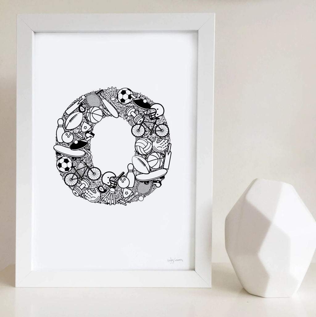 Sporty Alphabet Print