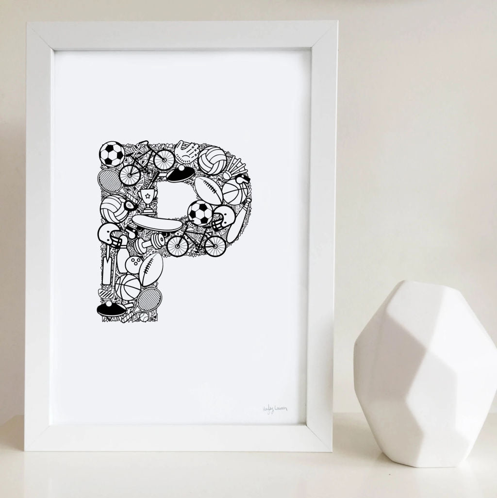 Sporty Alphabet Print