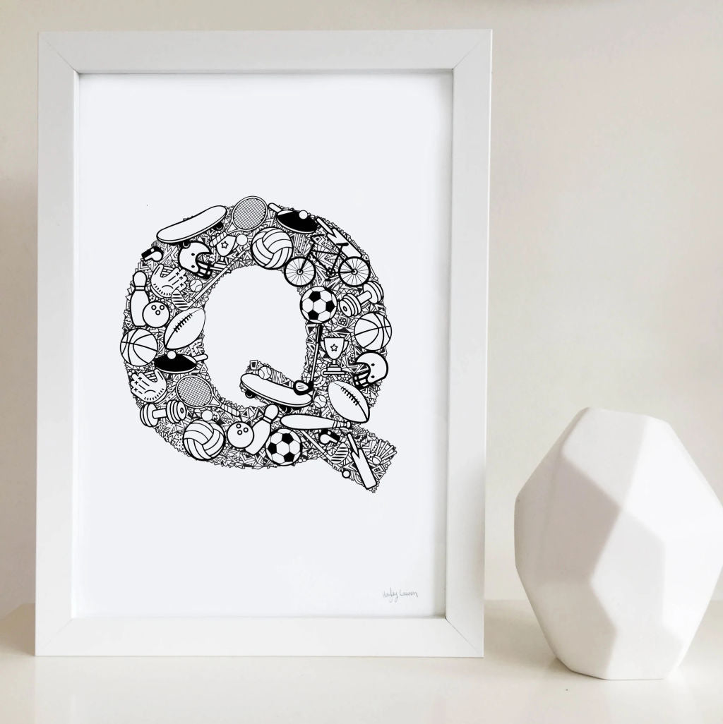 Sporty Alphabet Print