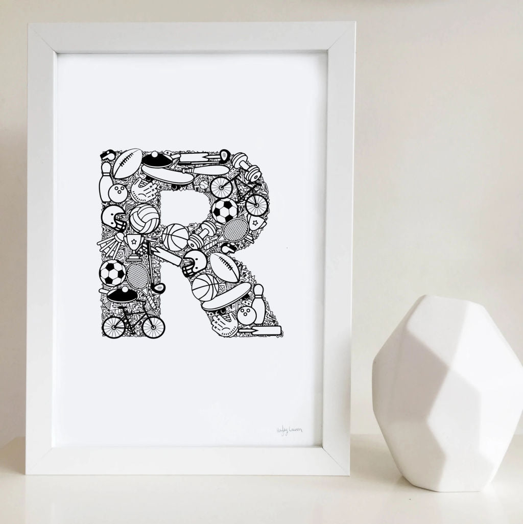Sporty Alphabet Print