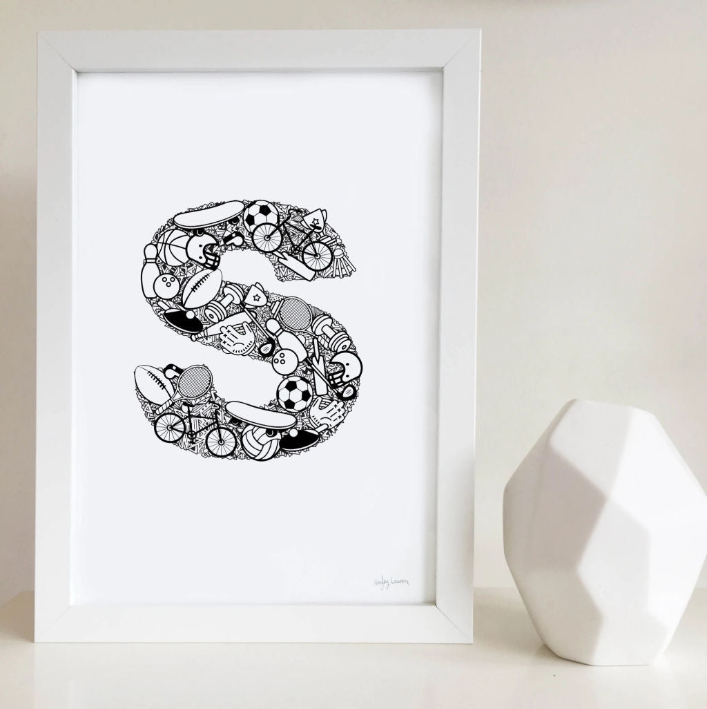 Sporty Alphabet Print