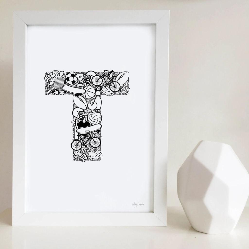 Sporty Alphabet Print