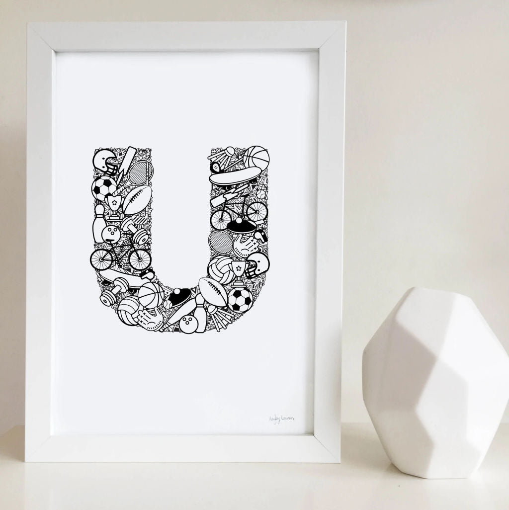 Sporty Alphabet Print