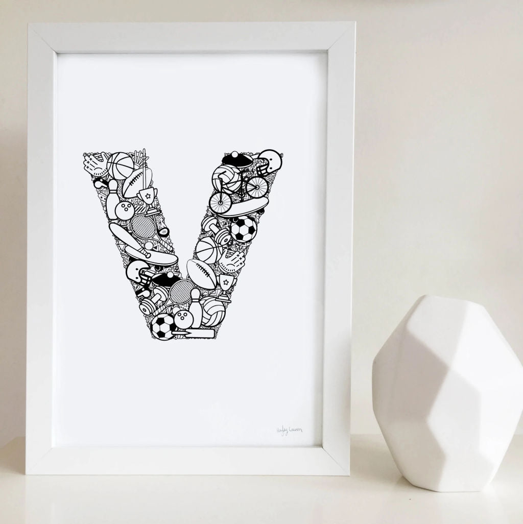 Sporty Alphabet Print