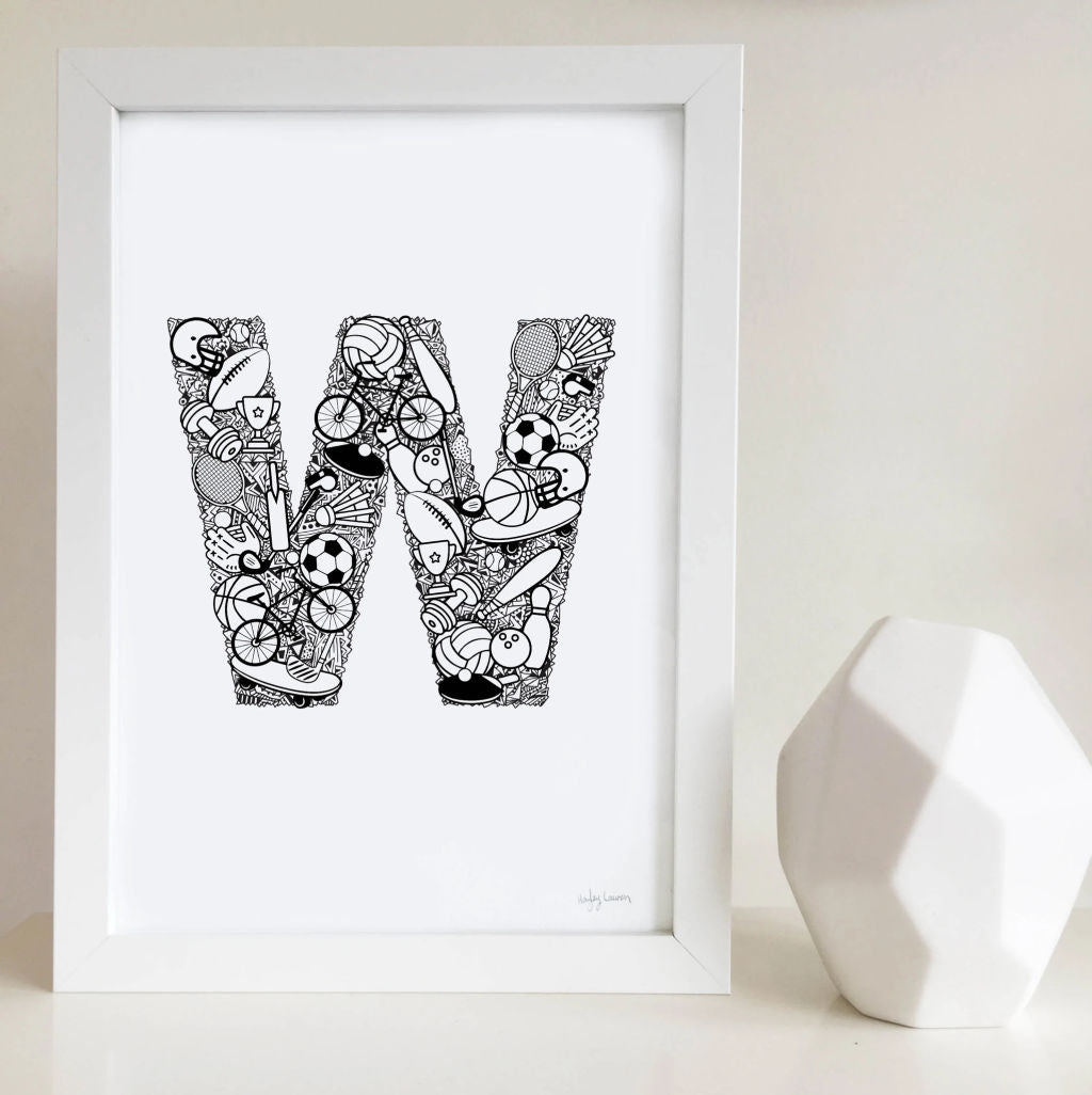 Sporty Alphabet Print