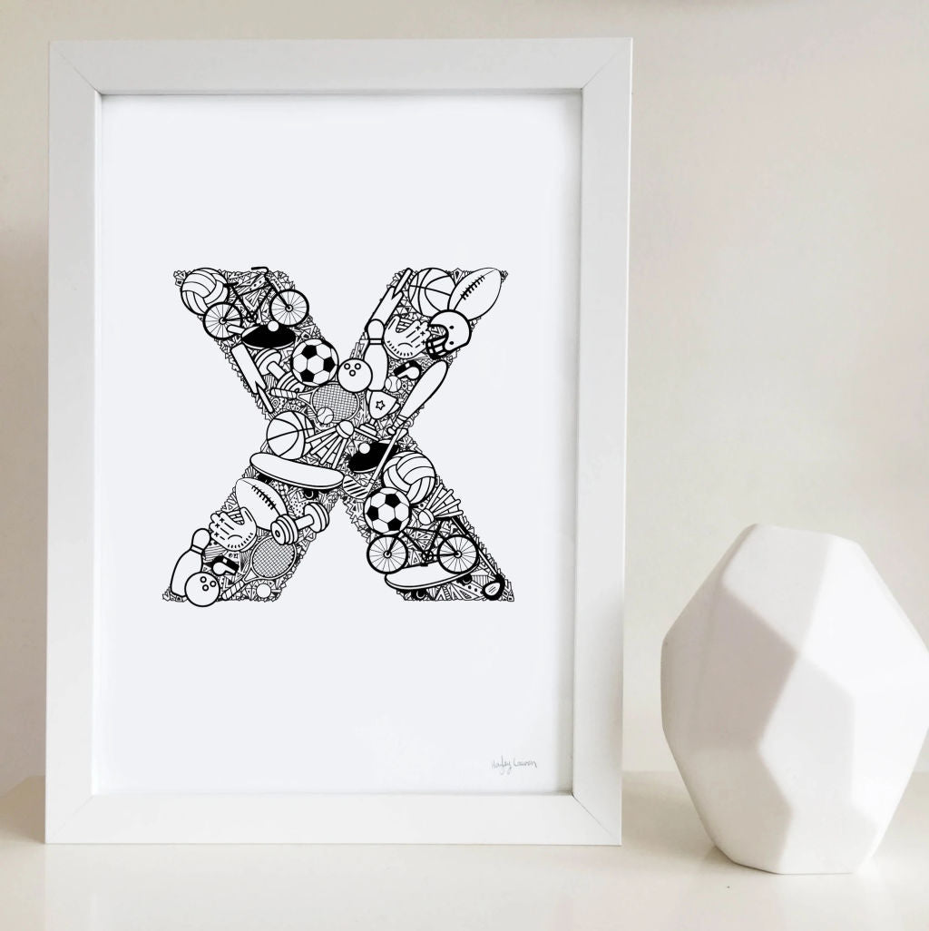 Sporty Alphabet Print