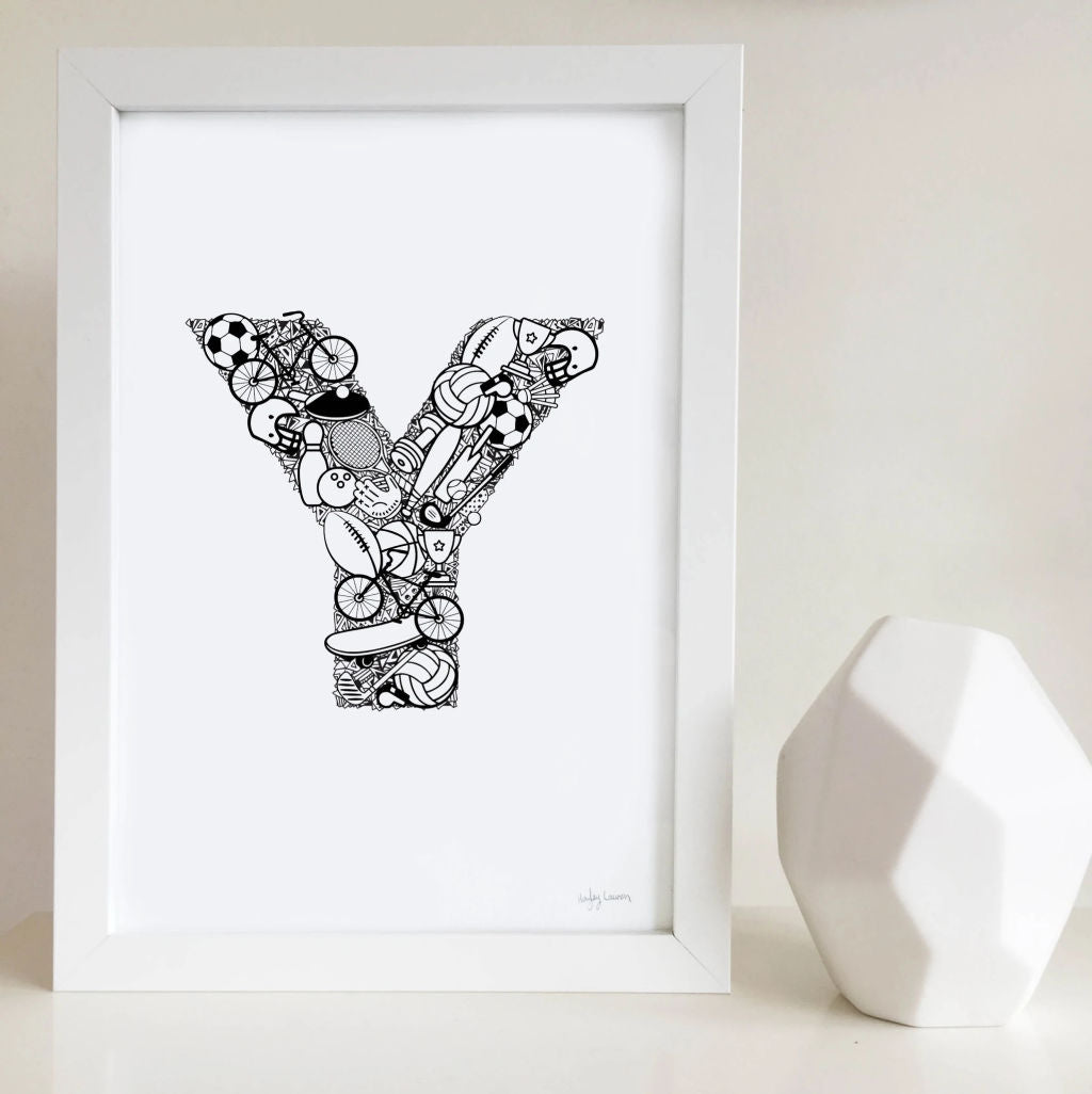 Sporty Alphabet Print