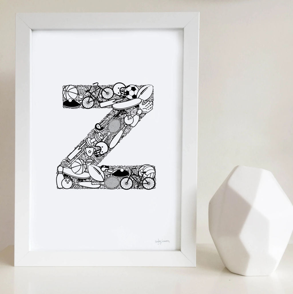 Sporty Alphabet Print