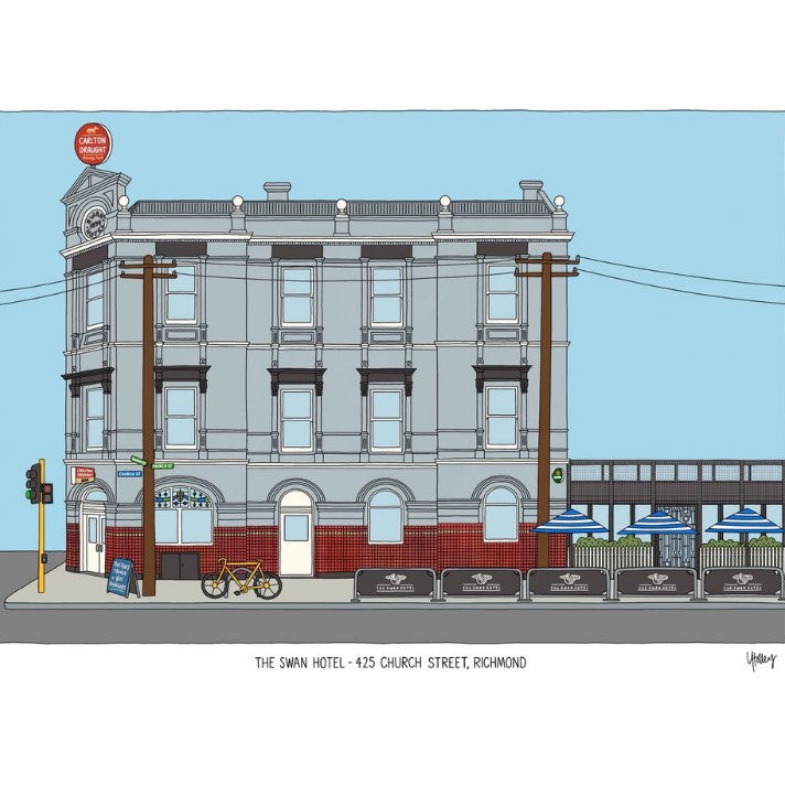 Pubs of Richmond Prints by Lawz Drawz
