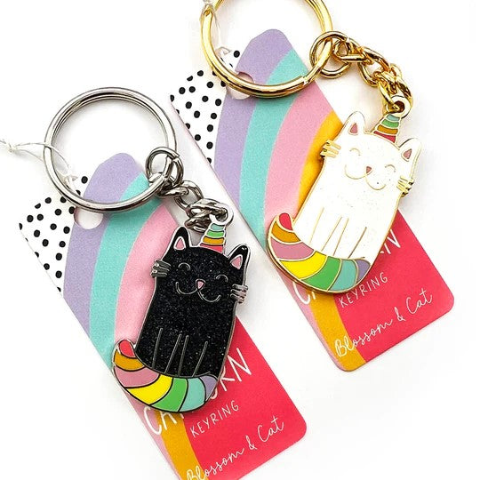 Caticorn Cat Keyring