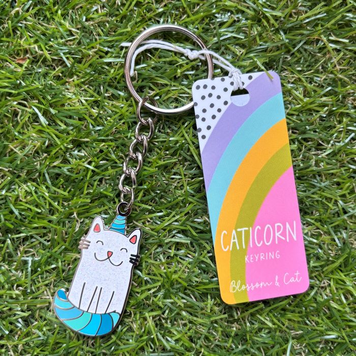 Caticorn Cat Keyring