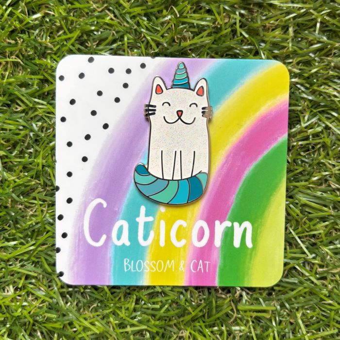 Caticorn Cat Brooch