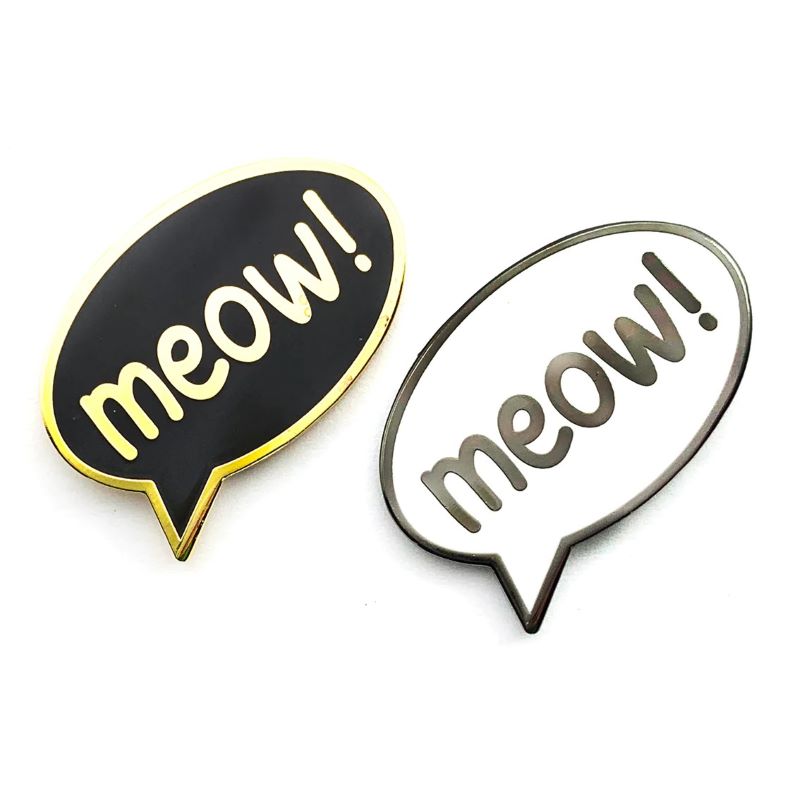 MEOW Cat Brooch