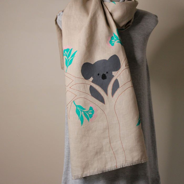 Handmade Embroidered Linen Scarves