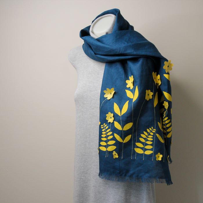 Handmade Embroidered Linen Scarves