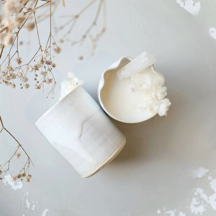 Handmade Ceramic Crystal Candles