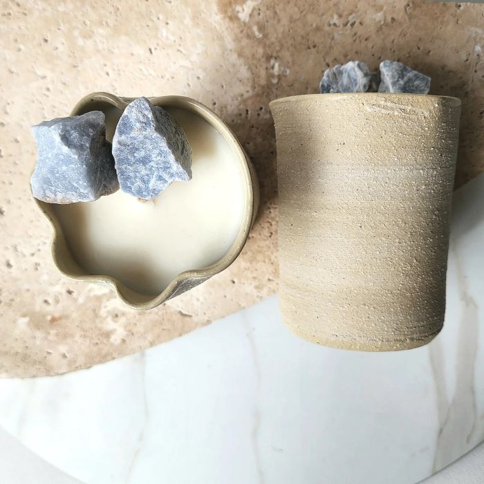 Handmade Ceramic Crystal Candles
